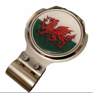 ウェールズ Wales グリルバッジ カーバッジ バッジクリップ付