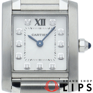  Cartier Tank Francaise SM 11P diamond WE110006 box written guarantee SS lady's clock silver finishing settled beautiful 
