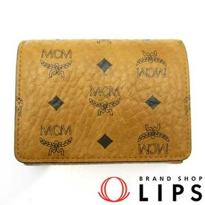  M *si-* M compact wallet MYSBSVI01CO001 PVC/ leather lady's cognac used 
