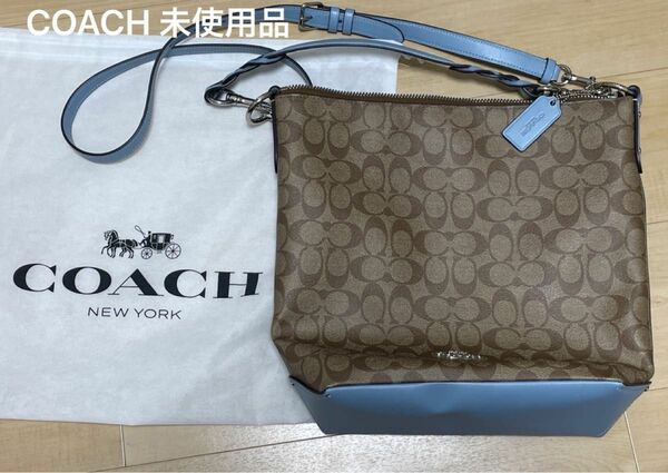  COACH コーチ 限定品アビーダッフルショルダーバッグ　 シグネーチャー×セージ 