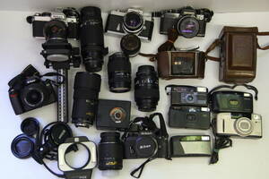 コンパクトデジタルカメラ/フィルムカメラ まとめて23個セット CANON/NIKON/FUJIFILM/PENTAX/MINOLTA/Kyocera/OLYMPUS PEN Mini E-PM1