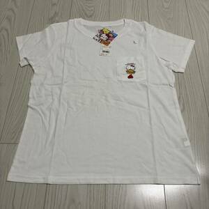  unused *UNIQLO×Hello Kitty collaboration / Hello Kitty Chan T-shirt / short sleeves / Uniqlo / white /L size / tops / white *1087-4