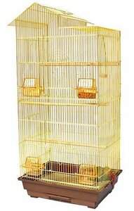 角屋根　大型バードゲージ（鳥かご　鳥小屋　鳥カゴ）金□■