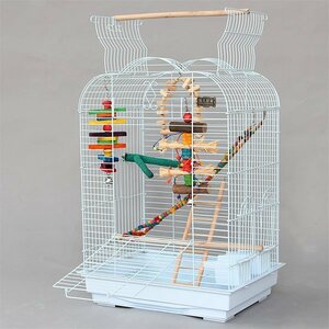 large * hand riding parakeet for bird cage ( ceiling open ) white *V