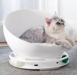 半円形 ペット用品 猫用おもちゃ 7.5KG 以内兼用 ベッド 洗える 自立式 ペットベッド □△