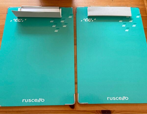 【未使用】ルシェロ ruscello クリップボード グリーン 2個セット