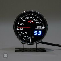 水温計 DX 60Φ デポレーシング deporacing アナログ/デジタル ホワイト/アンバーレッド/ブルー 3色LED ワーニング ピークホールド_画像2