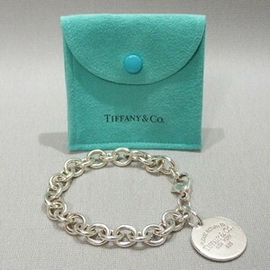 ★TIFFANY&Co リターントゥ ラウンド タグ ブレスレット SV925 チェーン シルバー ティファニー★