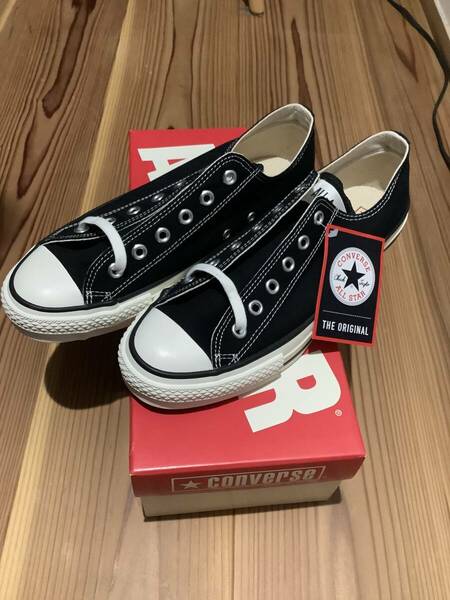 未使用　CONVERSE コンバース ALL STAR オールスター JAPANモデル ブラック 黒 US8 26.5センチ　日本製　