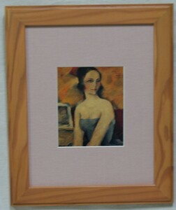 Art hand Auction 〈406〉東郷青児 作 ｢スペインの女優｣(ミニフレーム･レプリカ), 美術品, 絵画, 水墨画