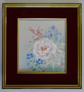 Art hand Auction कलाकार: शोगो इशी विषय: मौसमी फूल तकनीक: शिकिशी पेंटिंग (हाथ से बनाई गई) - NO-6-1-12.8, चित्रकारी, जापानी चित्रकला, फूल और पक्षी, वन्यजीव