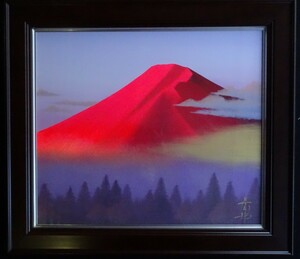 Art hand Auction Artist: Tokuda Harukuni Title: Red Fuji Technique: Oil painting (original) (GT42)(B1-HIO-R4-6-22-185.), Painting, Oil painting, Nature, Landscape painting