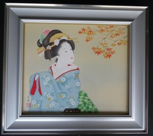 Art hand Auction 艺术家：国井道成 主题：美丽女人的肖像 技法：日本画(原作) (GT33)HIO-2-R4-5-20, 艺术品, 绘画, 肖像