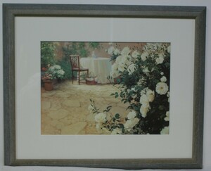 Art hand Auction Artiste : Inconnu Titre : White Garden (réplique) (H1-R4-6-23-20.0), Ouvrages d'art, Peinture, autres