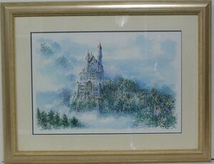 Art hand Auction 374 Château de Neuschwanstein par Antonio Riccilet, Ouvrages d'art, Peinture, autres