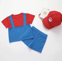 【3点セット】子供 マリオ １１０ Tシャツ 半ズボン 帽子 キャップ USJ_画像4
