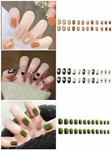 Lwenjing искусственные ногти 72 листов входит накладные ногти chip 3D искусственные ногти ручная работа искусственные ногти свадьба искусственные ногти симпатичный короткий 