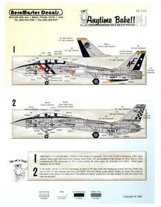 AeroMaster Decals, 48-434, Anytime Babe!! Pt. I