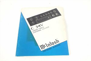 ☆ McIntosh Macintosh C34V Руководство по инструкции использовалось 240407M4622