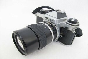 ▼ Nikon ニコン FE フィルム一眼レフ NIKKOR 135mm 1:3.5 中古 240407A5125