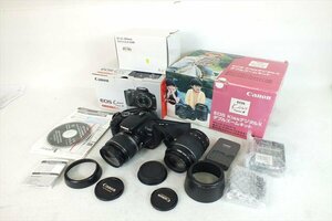 ◆ Canon キャノン EOS KISS DIGITAL X デジタル一眼レフ EF-S18-55mm 1:3.5-5.6II 55-200mm 1:4.5-5.6II 中古 現状品 240409G3329