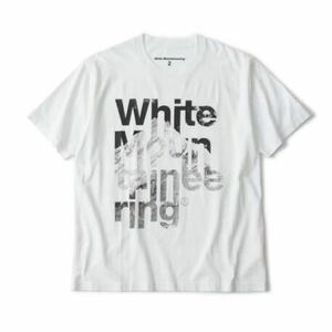 White Mountaineering　MOUNTAIN LOGO T-SHIRT ホワイトマウンテニアリングTシャツ 半袖Tシャツ カットソー 半袖 ホワイト SIZE4 XXL