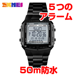 30m防水 デジタル腕時計 ダイバーズ カジュアルビジネス タイマー ブラック黒ステンレス360 CASIOカシオチプカシDB-360-1Aではありません