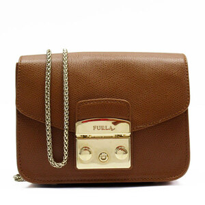  Furla Furla наклонный .. сумка на плечо кожа Brown t19284j