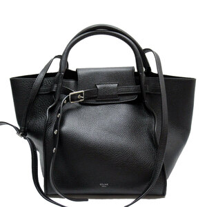 セリーヌ CELINE ハンドバッグ ショルダーバッグ ビッグバッグ スモール レザー ブラック w0266a