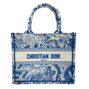 クリスチャンディオール Christian Dior ハンドバッグ トワルドゥジュイ ブックトート スモール キャンバス ブルー系 z1268