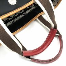 1円《 定価8万・正規品 》COACH コーチ ビジネス トートバッグ メンズ ナイロン レザー PC収納◎ ユニセックス チャーム ロゴ ブラック 黒_画像6