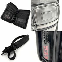 1円《 正規品・極美品 》TUMI トゥミ ショルダーバッグ クロスボディ メンズ ビジネス オールレザー 本革 ブラック 黒 斜め掛け 多機能_画像7