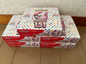 ポケモンカード　151 シュリンクなし　5box　エリカ　ミュウ　ピカチュウ　マスターボール 2BOX