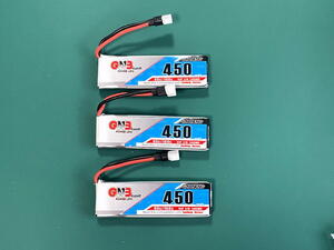 特価3個セット◆GNB(ガオニン）450MAH 1S 3.7V 80-160C （K110用にNeoHeliオリジナル5 cm充電線＆プラグはMolex-51005）