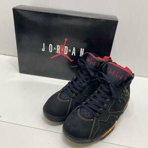 【中古】NIKE AIR JORDAN 7 RETRO CU9307-081 26.5cm BLACK/CITRUS-VARSITY RED 1円～