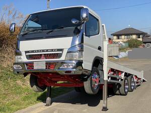 【I-0014】MitsubishiCanter FE83DFY ハイジャッキ Self loader ウInch remote controlincluded 3軸 2006式 Vehicle inspectionincluded 3850kg メッキWheels 茨城Prefecture