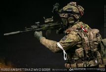 新品未開封 DamToys 78097 RUSSIAN SPETSNAZ MVD SOBR IN KHERSON 1/6 (検 ホットトイズ ミリタリーFLAGSET military 素体 装備 武器)_画像3