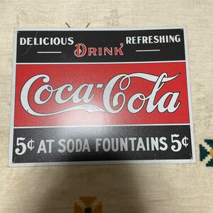 Coca-Cola コカ コーラ 看板 COKE 5 CENTS