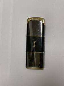 RBT509a YVESSAINTLAURENT イヴサンローラン 高級ライター ガスライター ブラック系×ゴールド系 中古現状渡し