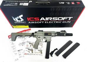 ICS CXP MARS PDW9 SSS 2.0 (URBAN GRAY) 調整済電子トリガー搭載電動ガン 予備マガジン2本付 中古品　訳アリ品