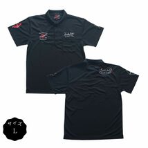 ポロシャツ ロカビリーファッション ブランド メンズ 半袖 COBRA DRY POCKET POLO ブラック サイズL_画像1