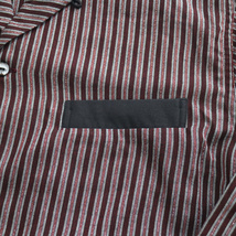 シャツ 長袖 メンズ ロカビリーファッション Lame Stripe Italian Shirts サイズL ブランド SAVOY CLOTHING_画像7