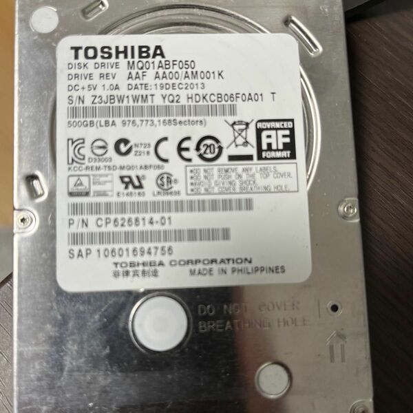 TOSHIBA HDD 正常 SATA 東芝 SATA 5400rpm 2.5インチ