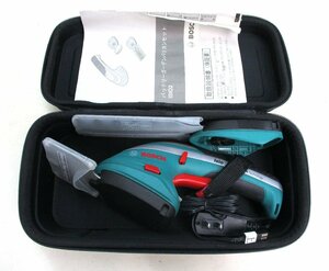 * 96553 BOSCH I sio battery garden barber's clippers lawn grass raw gardening blade * charge adaptor * manual * case attaching used *