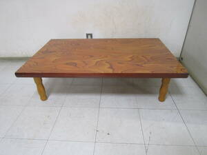 Ｎ724★座卓・昭和レトロ 120×75×33cm 長方形ローテーブル　木製★アンティーク品