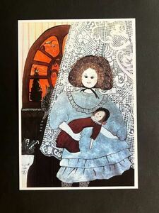 【フジ子・ヘミング 】絵柄22種「人形を抱く少女」印刷物 絵 額 フジコヘミング 木製額装44.1×33.8cm 絵柄&サイズ違い有
