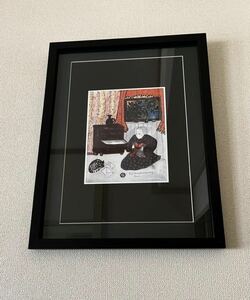 【フジ子・ヘミング 】絵柄22種展開「思ひ出」印刷物 絵 額 猫 フジコヘミング 木製 額装44.1×33.8cm 絵柄違い有