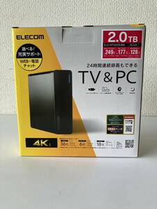 吉玄M56 新品未使用 ELECOM エレコム ELD-HTV020UBK デスクトップHDD 2TB TV PC対応 4K