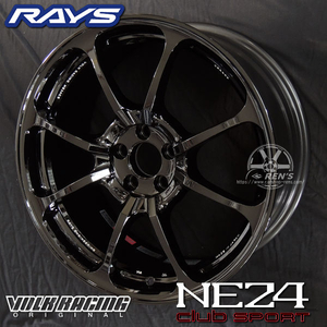 送料無料 在庫有り RAYS レイズ ボルクレーシングNE24 club sport ブラック BK 225/40R18 GR86 86 BRZ 4本 鍛造ホイール ヨコハマタイヤ