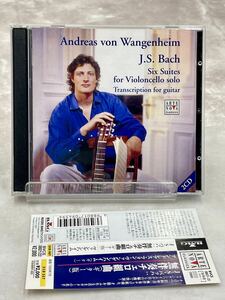 3. アンドレアス・フォン・ヴァンゲンハイム(ギター)[動作未確認] Ｊ．Ｓ．バッハ：無伴奏チェロ組曲 （ギター版）2 CD帯付　BVCE38021-22